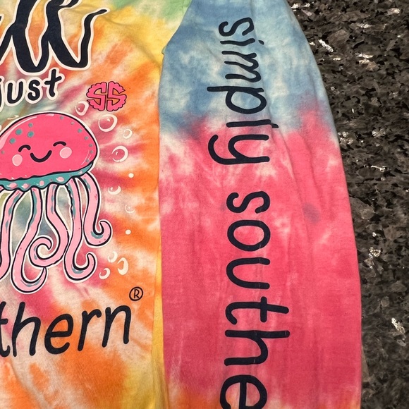 Simply Southern Tye-Dye size Small “Ya’ll are just PB & Jellyfish” long sleeve - Picture 14 of 14